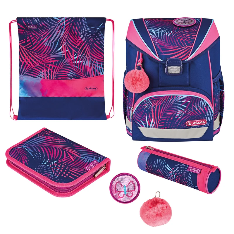 Herlitz UltraLight Plus Schulranzen-Set · Tropical Chill · 6-teilig