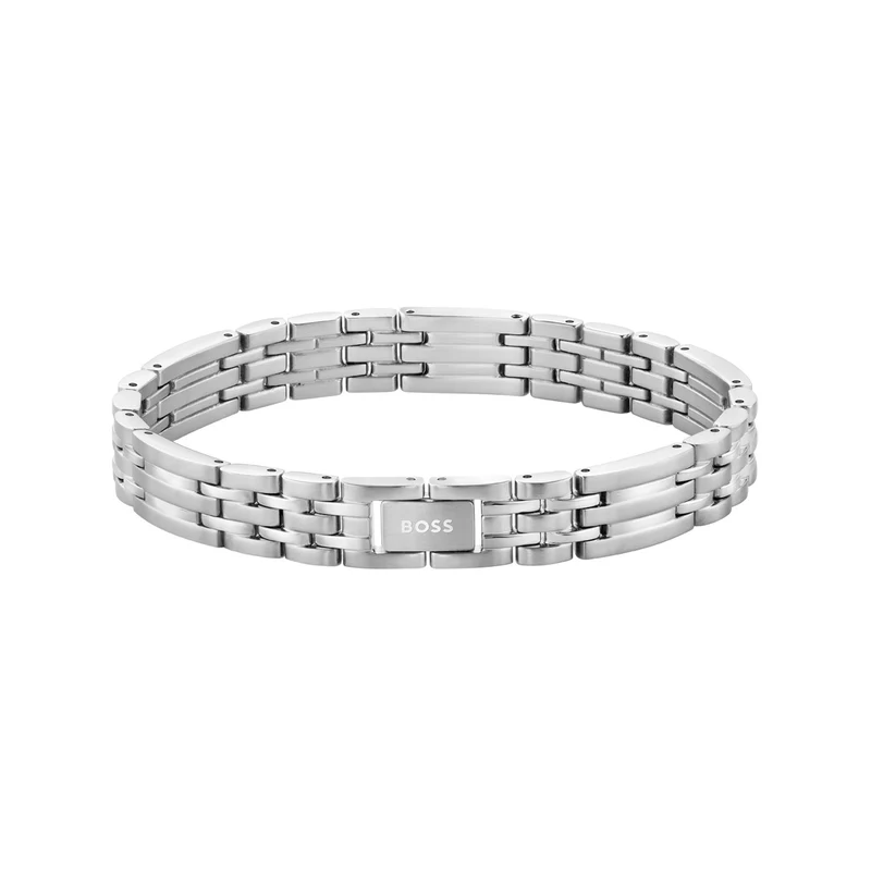 Hugo Boss Edelstahl Silberfarbenes Herren Gliederarmband HBJ1580812