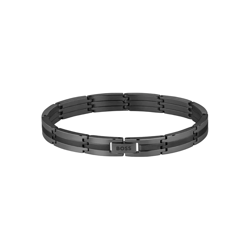 Hugo Boss Edelstahl Schwarzes Herren Gliederarmband HBJ1580804