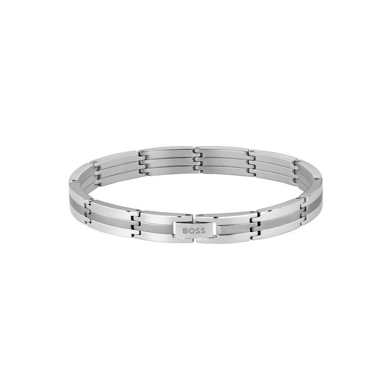Hugo Boss Edelstahl Silberfarbenes Herren Gliederarmband HBJ1580803