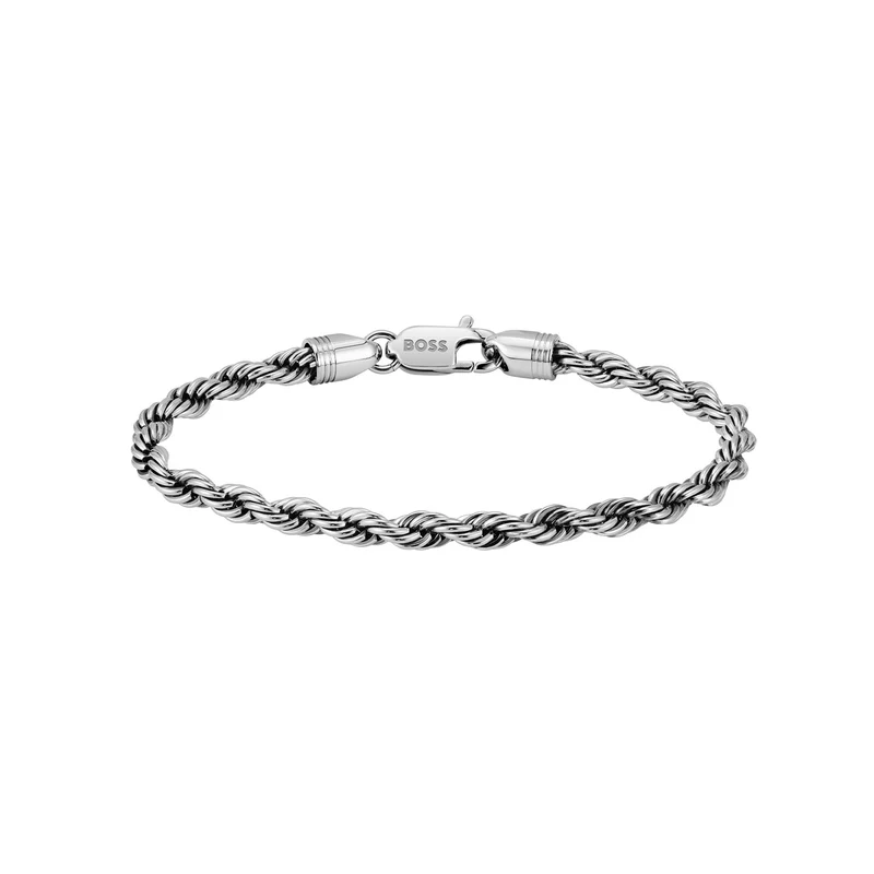 Hugo Boss Edelstahl Silberfarbenes Herren Gliederarmband HBJ1580809M