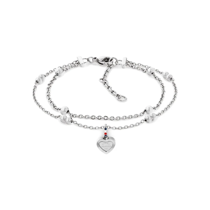 Tommy Hilfiger Edelstahl Silberfarbenes Damen Gliederarmband TJ2781011