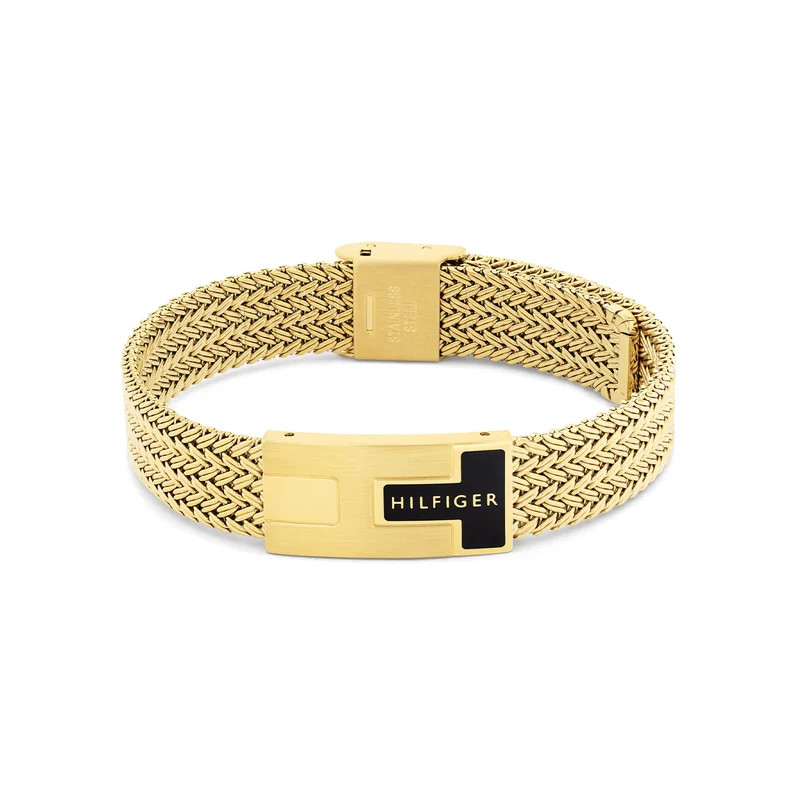 Tommy Hilfiger Edelstahl Goldfarbenes Herren Gliederarmband TJ2790706