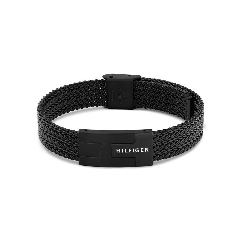 Tommy Hilfiger Edelstahl Schwarzes Herren Gliederarmband TJ2790707