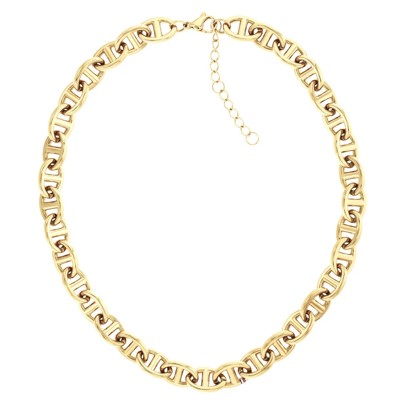 Tommy Hilfiger Edelstahl Goldfarbenes Damen Halskette TJ2781016