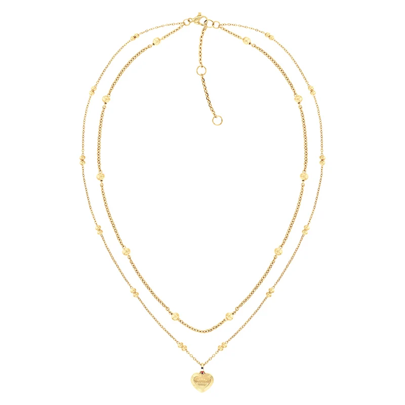 Tommy Hilfiger Edelstahl Goldfarbenes Damen Halskette TJ2781010