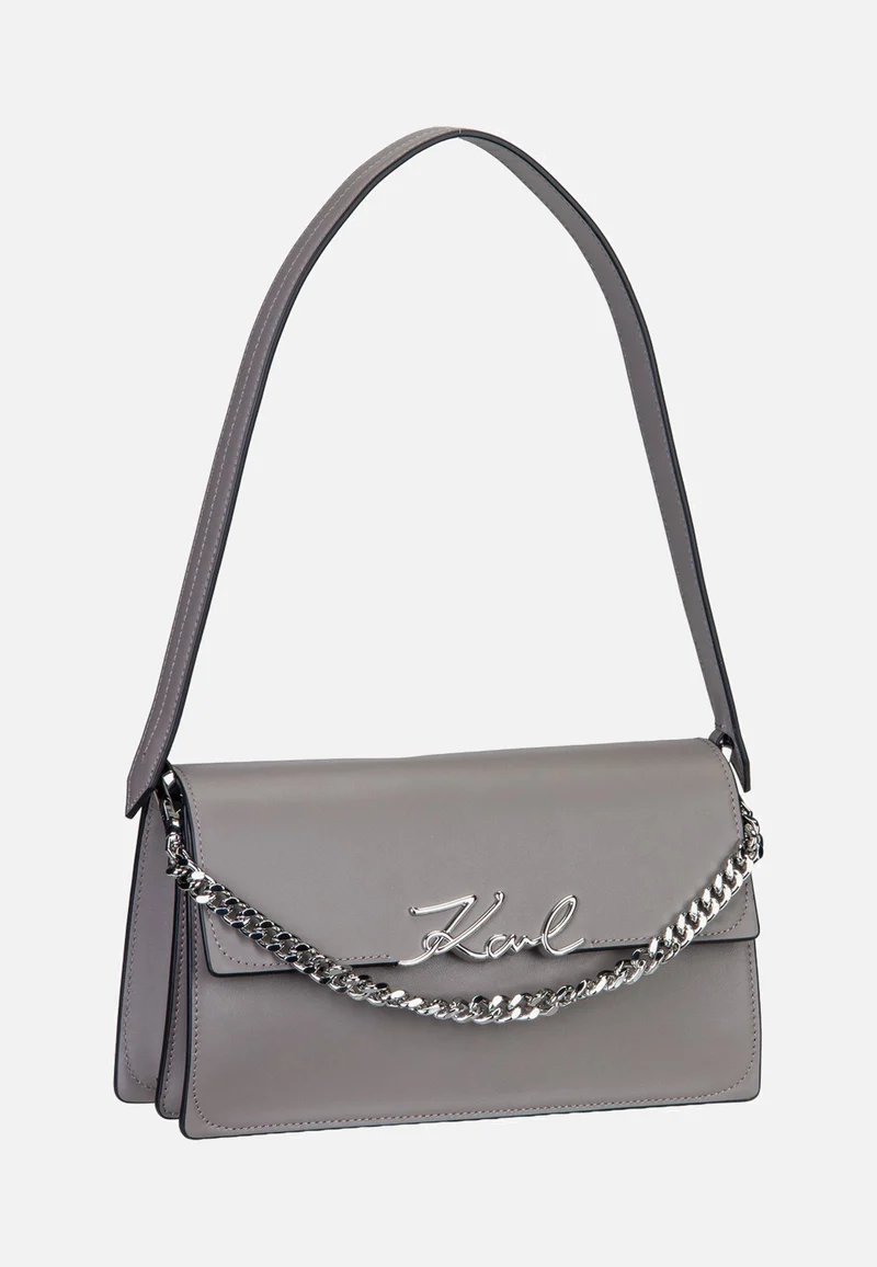 K/Signature Medium Flap Shb Ash Grey - Abendtasche