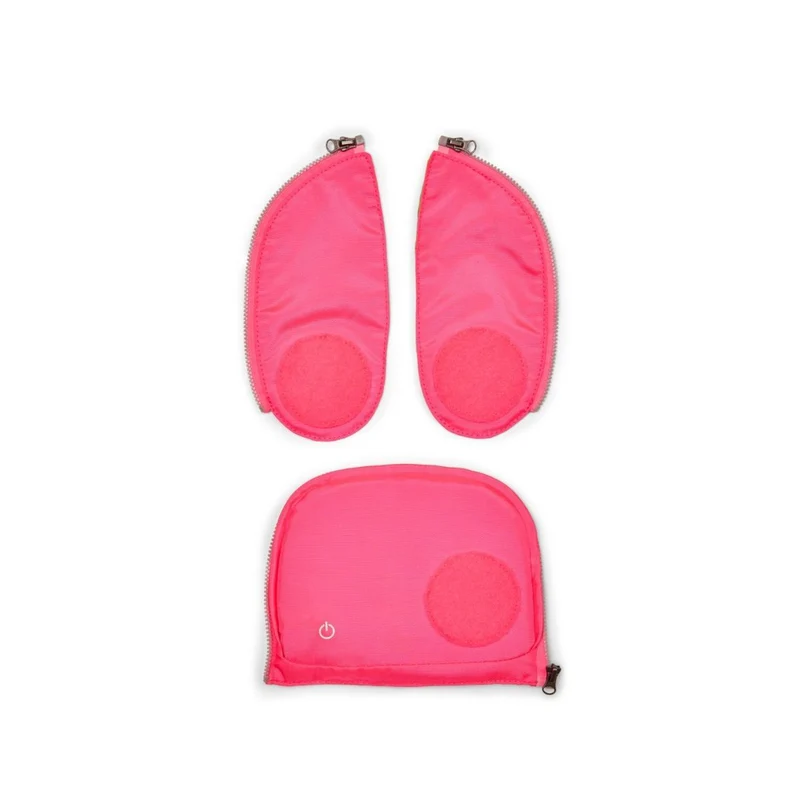 Ergobag LED Sicherheitsset Pink Fluoreszierende Zip-Flächen 3tlg.