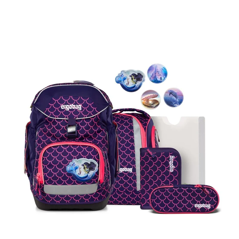 Ergobag Pack PerlentauchBär Color Flash Edition Schulrucksack Set 6tlg.