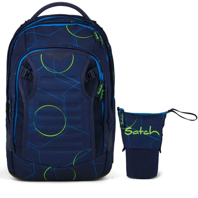 Satch Match Plus Blue Tech Schulrucksack 2tlg.