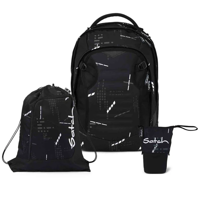 Satch Match Plus Ninja Matrix Pencil Slider Light Edition Schulrucksack Set 3tlg.