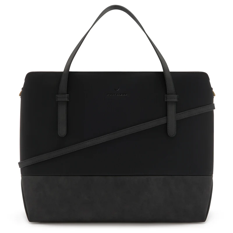 Violet Hamden Essential Bag Schwarze Schultertasche mit 13-Zoll-Laptopfach VH25034