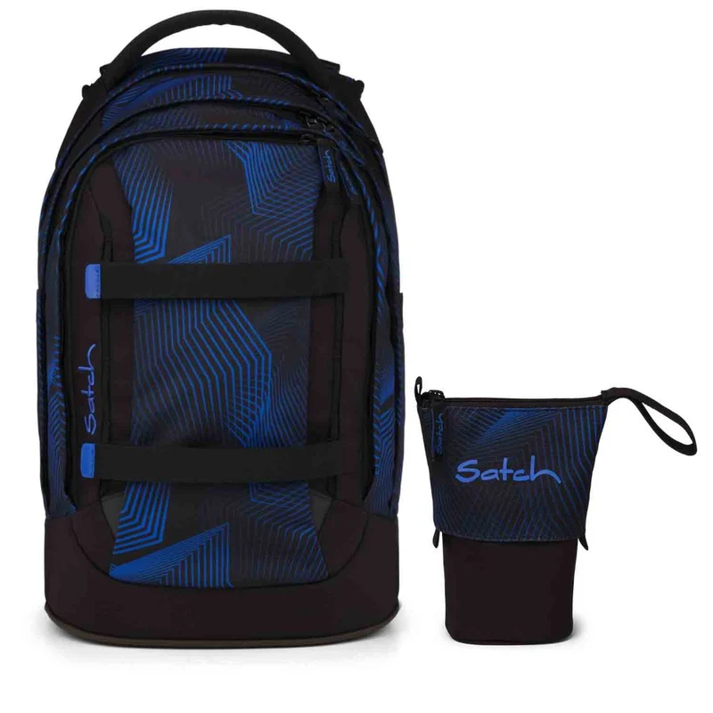Satch Pack Seismic Blue Schulrucksack Set 2tlg.