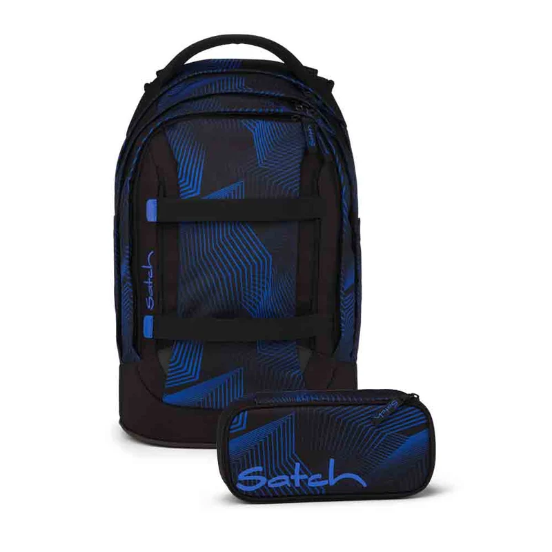 Satch Pack Seismic Blue Schulrucksack Set 2tlg.