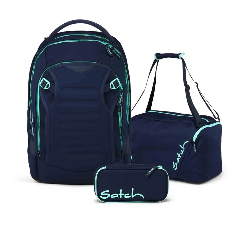 Satch Match Plus Ocean Mint Schulrucksack Set 3tlg.
