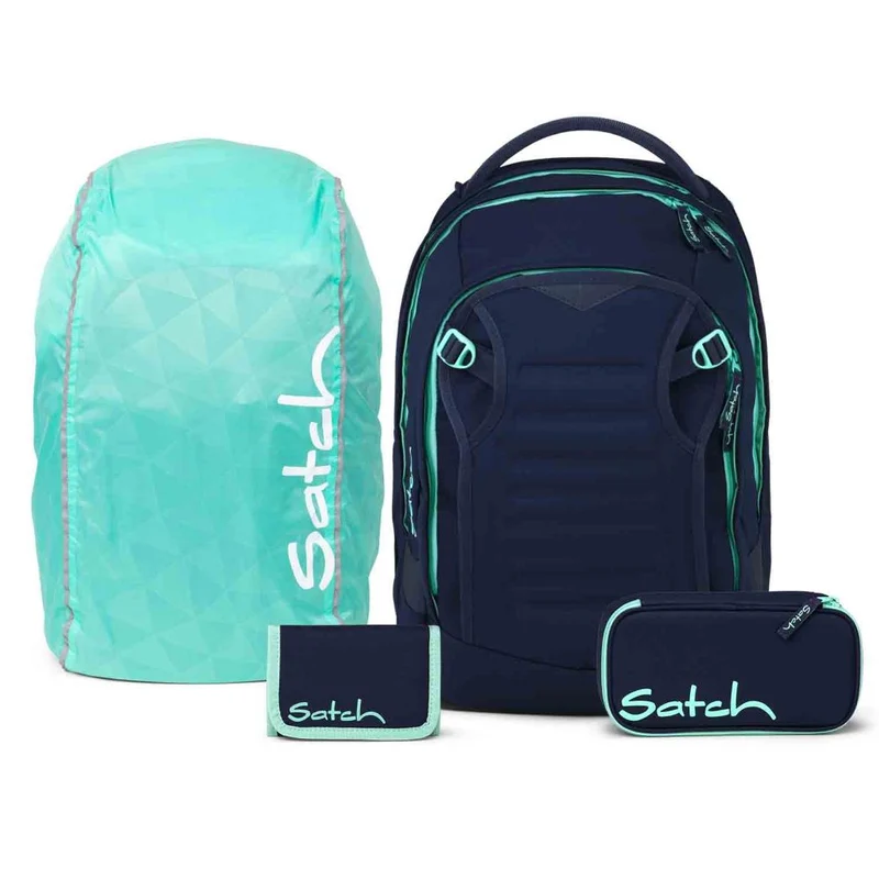 Satch Match Plus Ocean Mint Streetwalk Edition Schulrucksack Set 4tlg.