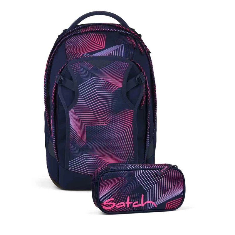 Satch Match Plus Seismic Pink Schulrucksack Set 2tlg.