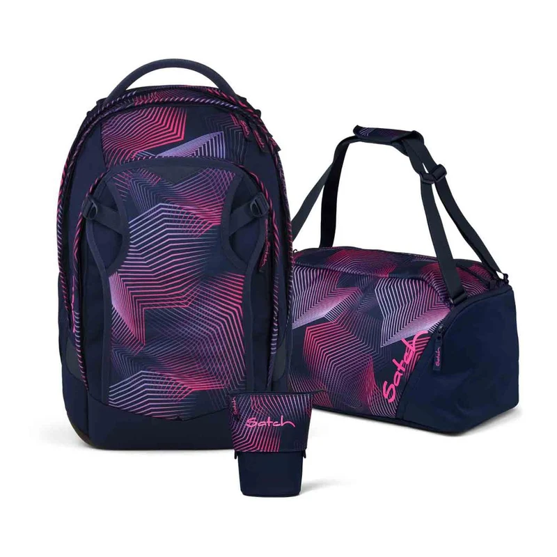 Satch Match Plus Seismic Pink Pencil Slider Edition Schulrucksack Set 3tlg.