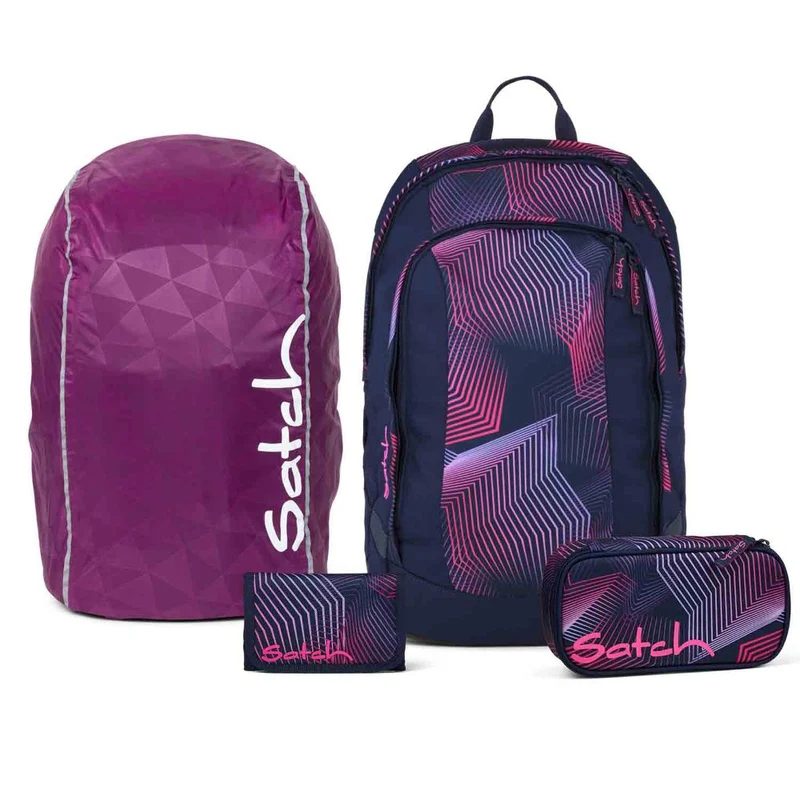 Satch Air Seismic Pink Streetwalk Edition Schulrucksack Set 4tlg.