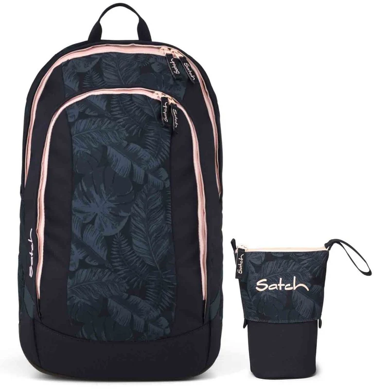 Satch Air Midnight Jungle Schulrucksack Set 2tlg.
