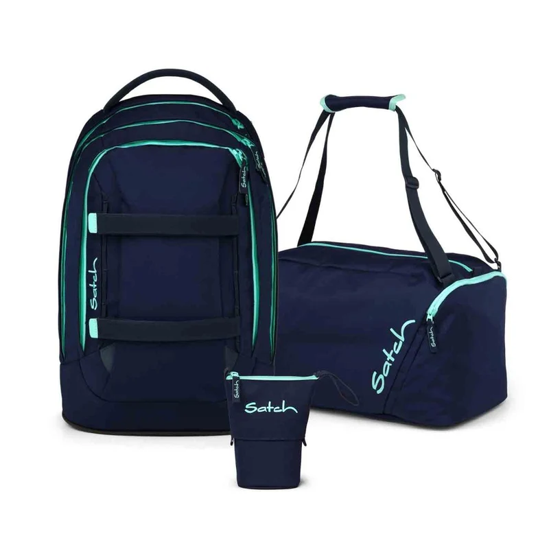 Satch Pack Ocean Mint Pencil Slider Edition Schulrucksack Set 3tlg.