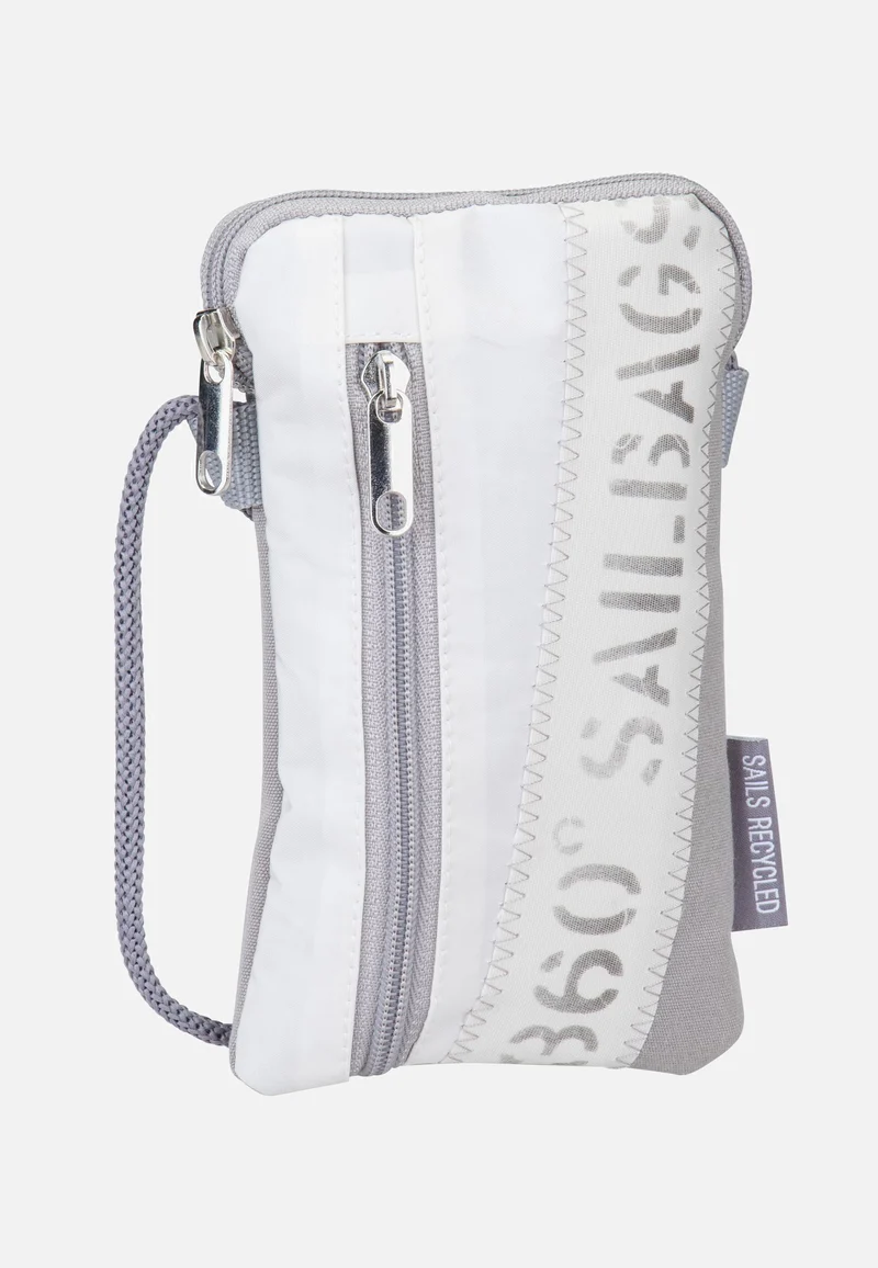 Nautik Lütt Stencil-Weiß/Grau - Handytasche