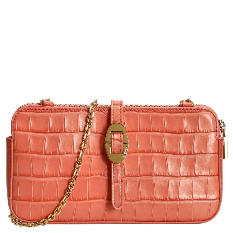 Coccinelle Mini Bag Croco Soft - Umhängetasche 20 cm (geranium)