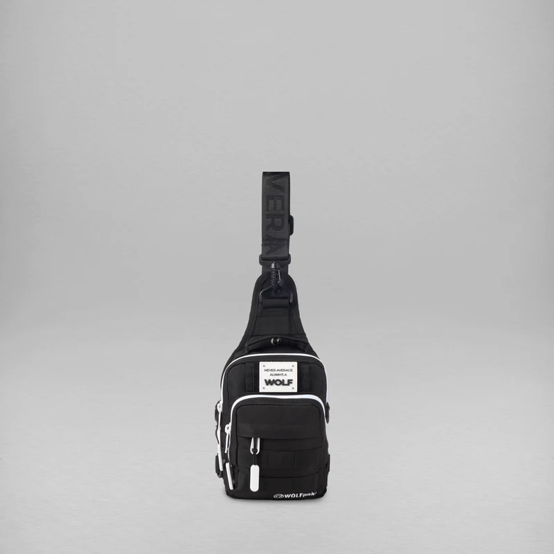 4L Mini Tactical Sling Bag Alpha Black White Accent