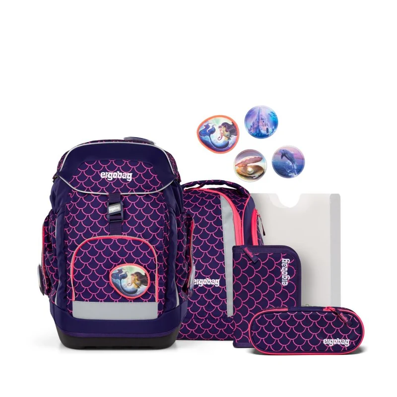 Ergobag Maxi PerlentauchBär Lumi Edition Schulrucksack Set 6tlg.