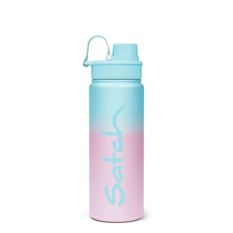 Satch Trinkflasche 0,5 Liter Edelstahl Light Blue Graffiti