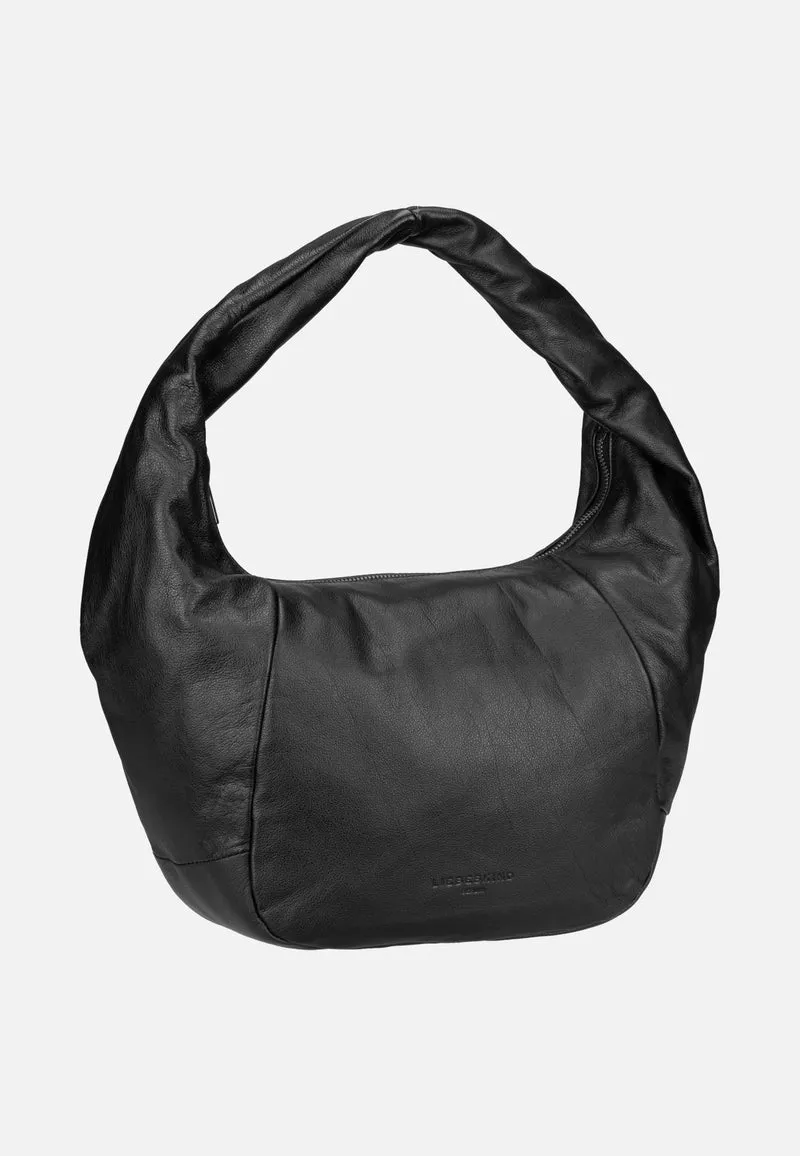 Farrah II Hobo M YAK 3D Leather Black - Hobo Bag