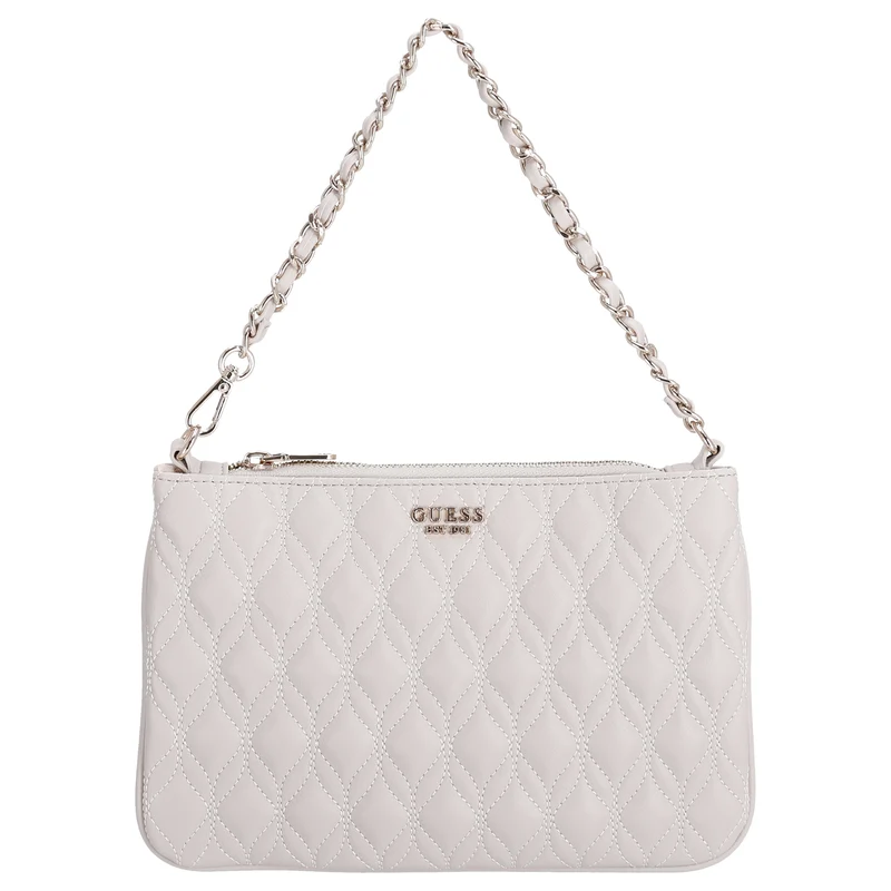 Guess Maxine Quilted Flat Pouch - Schultertasche 24 cm (light taupe)