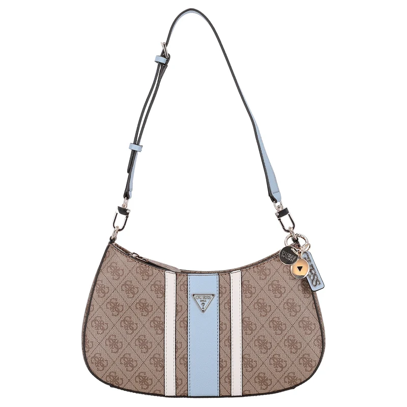 Guess Noelle II Top Zip - Schultertasche 29 cm (latte logo/light blue)