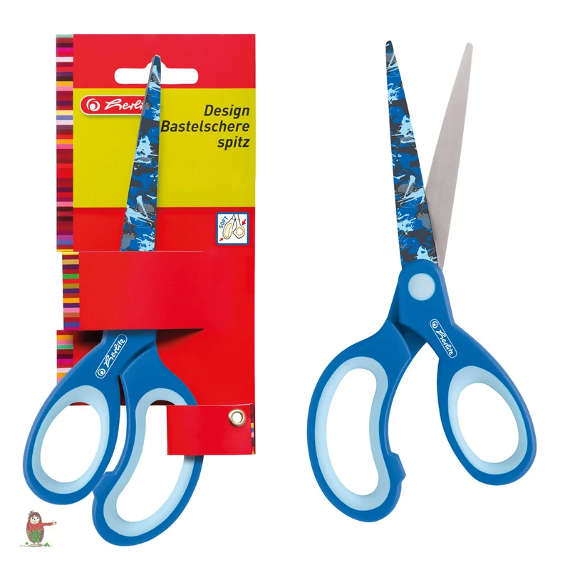 Herlitz Design Bastelschere spitz für Rechtshänder