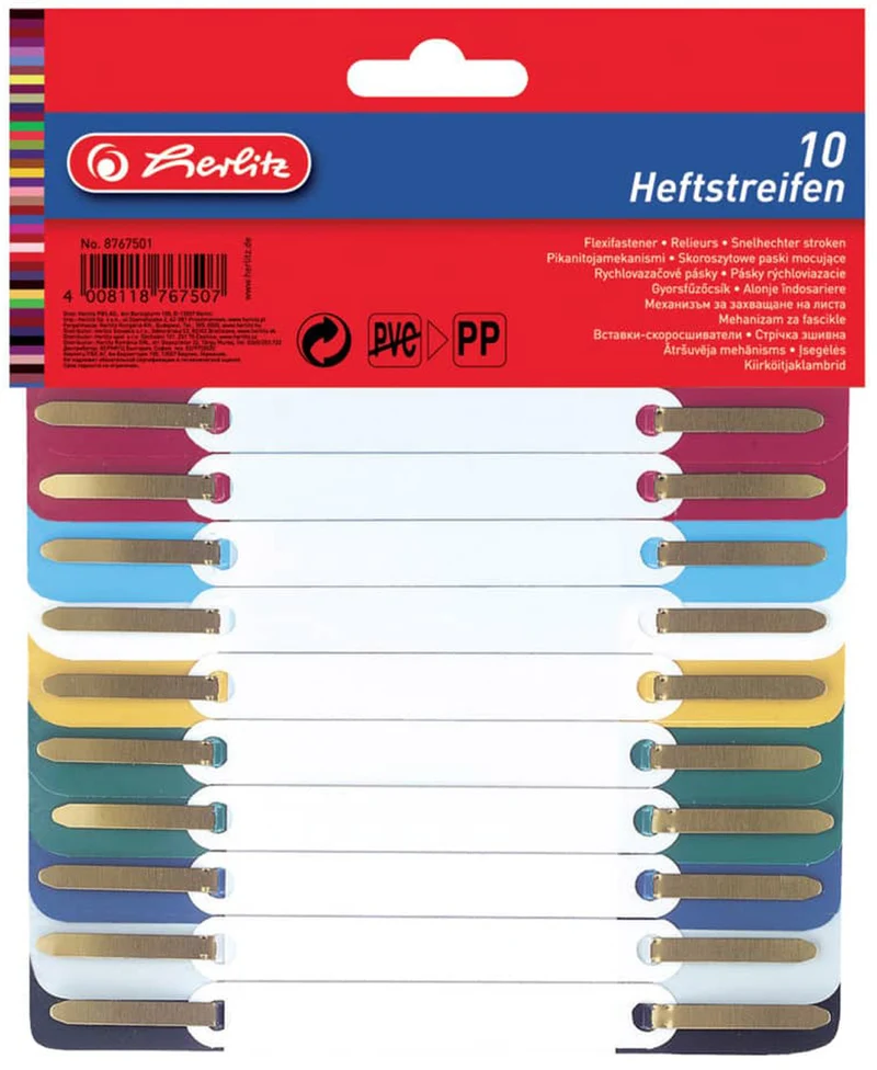 Herlitz Heftstreifen - 10 Stück - sortiert