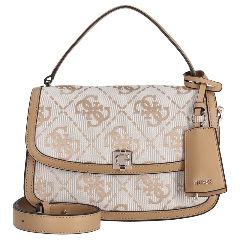 Guess Audrey Logo XBody Flap - Umhängetasche 24.5 cm (beige logo)