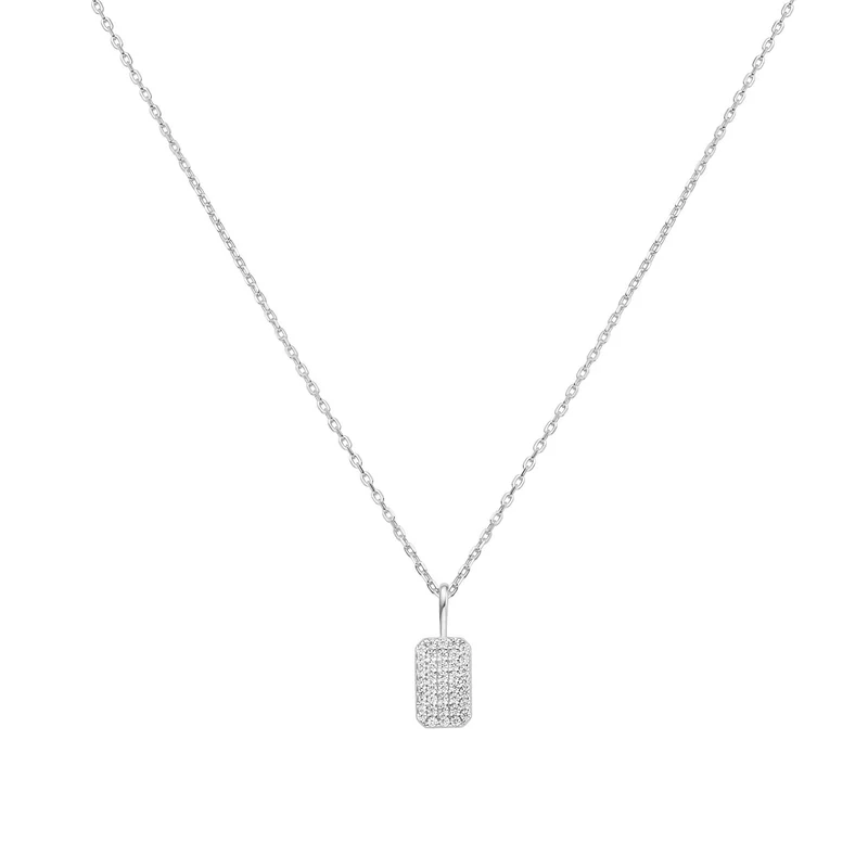 Ania Haie Sunny Sparkler Silberne Pave Anhänger Halskette AH-N064-01H