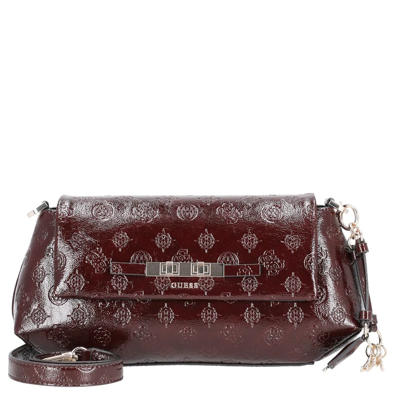 Guess Carmella Crossbody Flap - Umhängetasche (burgundy logo)