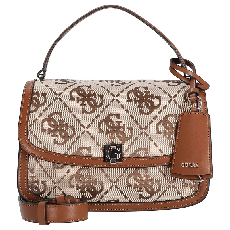 Guess Audrey Logo XBody Flap - Umhängetasche 24.5 cm (latte logo)