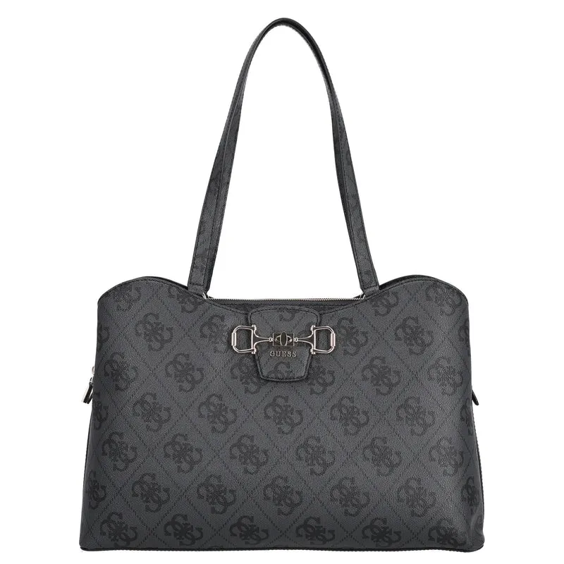 Guess Janie Logo Tote - Shopper 46 cm (latte logo)