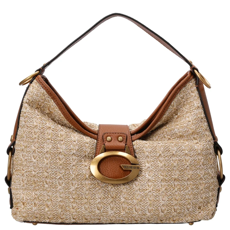 Guess Camden - Schultertasche 35 cm (natural/cognac)