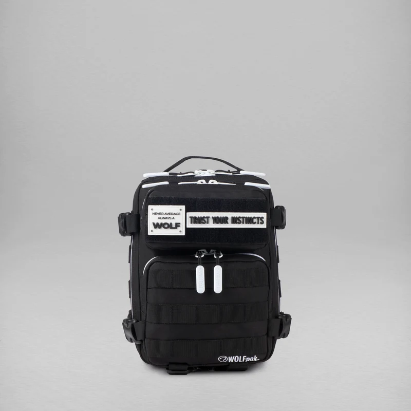 9L Backpack Mini Alpha Black White Accents