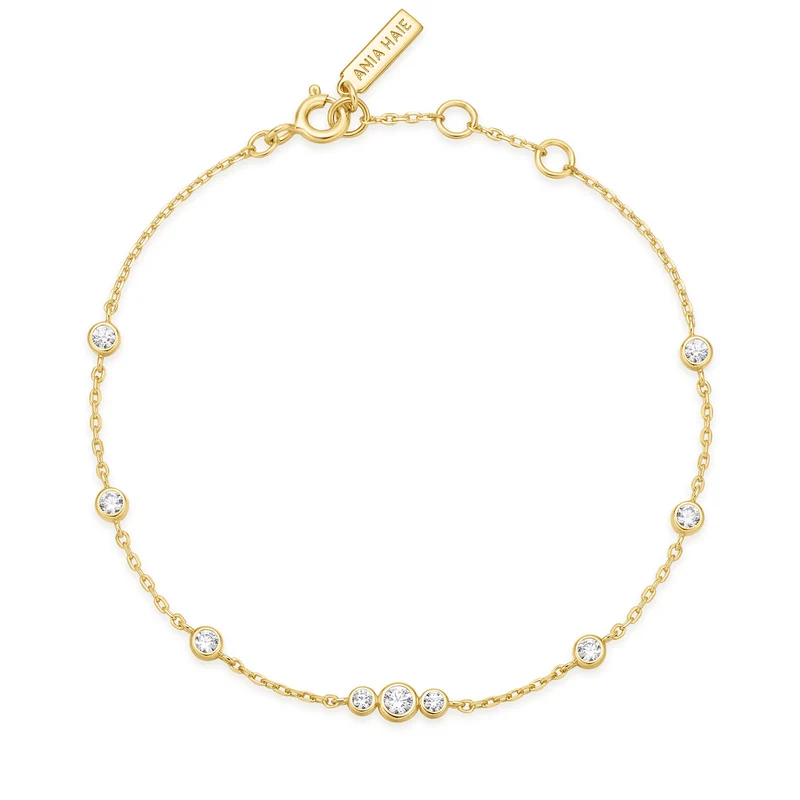Ania Haie Miss Dainty Goldfarbenes Zirkonia-Armband AH-B065-03G