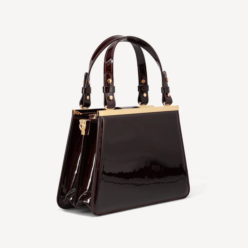 Margot Limited Edition aus Lackleder – Burgunderrot