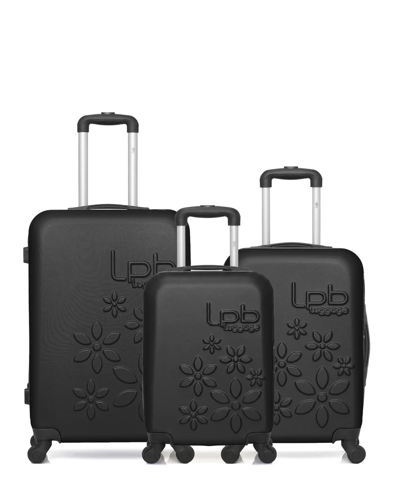 3er-Pack Hartschalenkoffer: Mittelgroßer Koffer, Handgepäck und Handgepäck XXS ELEONOR