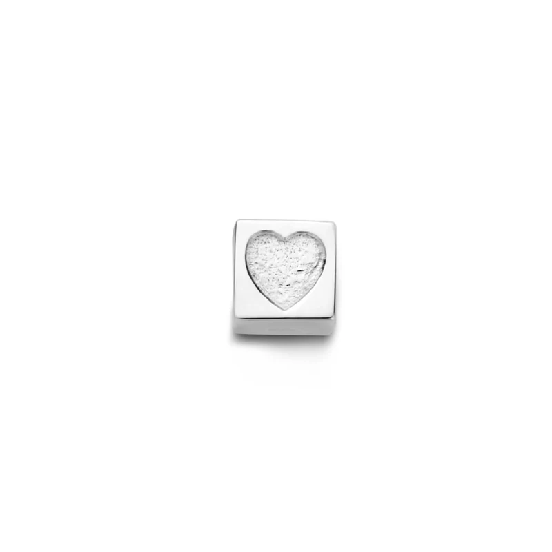 Isabel Bernard Saint Germain Felie 14 Karat | Weißgold Kubus Charm IB350048