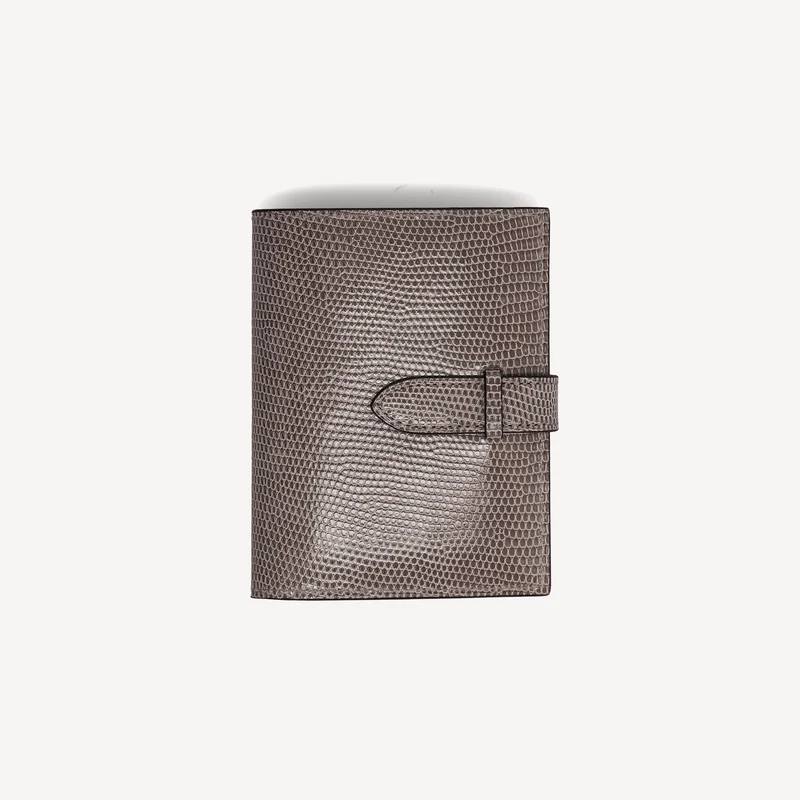 Lizard Wallet - Taupe (Laschenverschluss)
