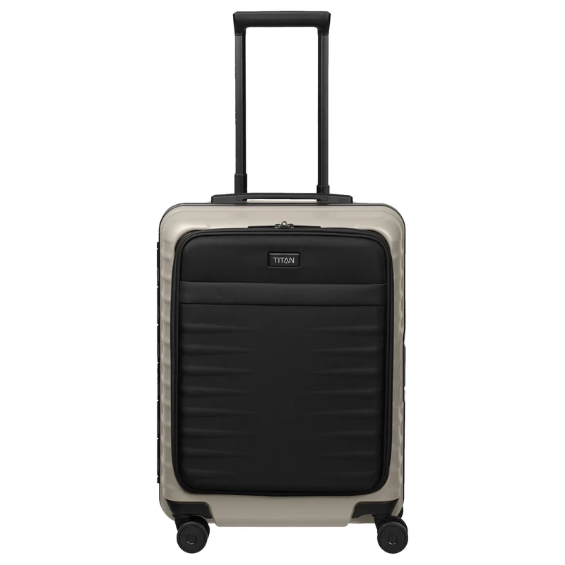 TITAN OVERSEAS - 4-Rollen-Kabinentrolley S 55/23cm mit Vortasche (moonstone grey, 55 cm (Vortasche))