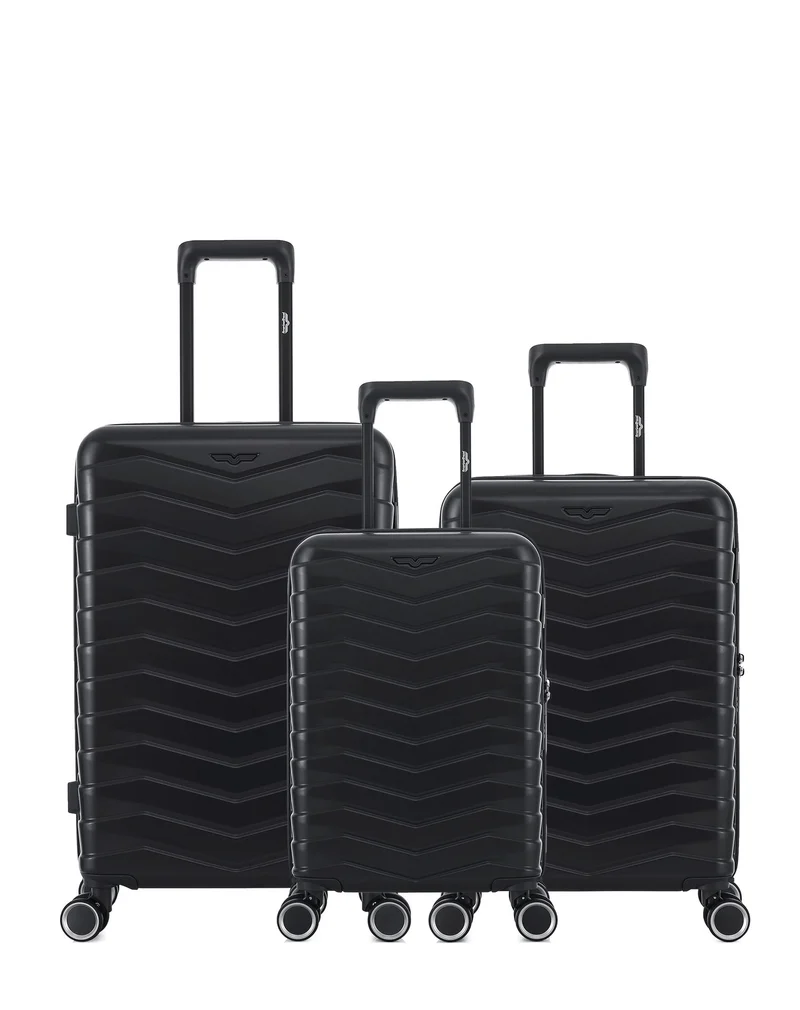 3er-Pack Hartschalenkoffer: Mittelgroßer Koffer, Handgepäck und Handgepäck XS SEATTLE