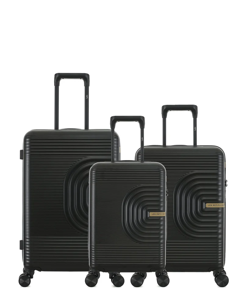 3er-Pack Hartschalenkoffer: Mittelgroßer Koffer, Handgepäck und Handgepäck XS CELIA